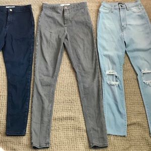 Grey Topshop Joni Jeans